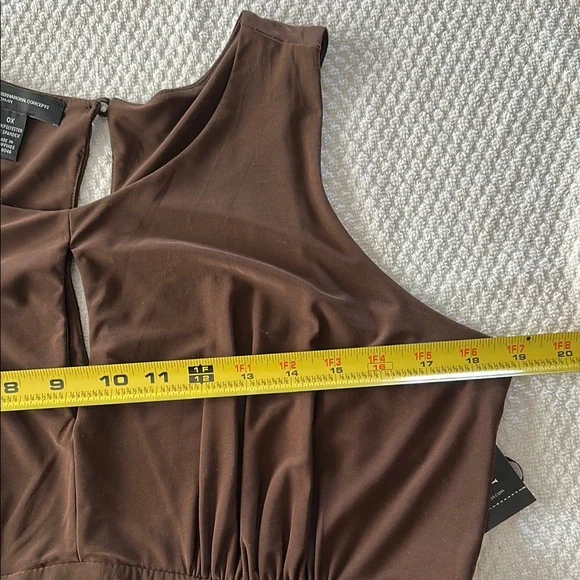 INC Brown Sleeveless Floor Length Dress Perfect for Summer - Picture 7 of 7